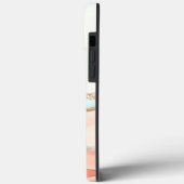 Abstracte kustWaterverf met naam en monogram Case-Mate iPhone Case (Achterkant / Links)