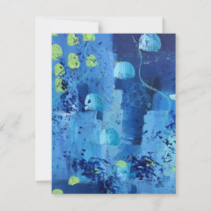 Abstracte kwal kaart notitiekaartje