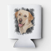 Abstracte labrador kunst blikjeskoeler (Achterkant)