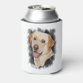 Abstracte labrador kunst blikjeskoeler (Blikje Achterkant)