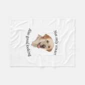 Abstracte labrador kunst fleece deken (Voorkant (Horizontaal))
