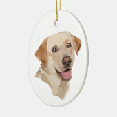 Abstracte labrador kunst keramisch ornament (Links)