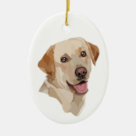Abstracte labrador kunst keramisch ornament
