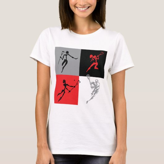 Abstracte lacrosse t-shirt (Voorkant)