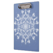 Abstracte Lacy Fractal Snowflake op blauwe achterg Klembord (Links)
