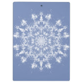Abstracte Lacy Fractal Snowflake op blauwe achterg Klembord (Achterkant)