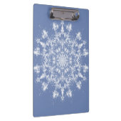 Abstracte Lacy Fractal Snowflake op blauwe achterg Klembord (Rechts)