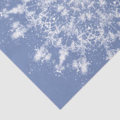 Abstracte Lacy Fractal Snowflake op blauwe achterg Tissuepapier (Detail)