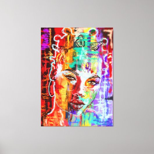 Abstracte Lady Art - Canvas Afdruk (Voorkant)