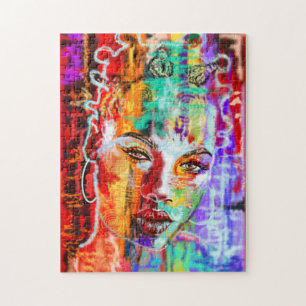 Abstracte Lady Art - Legpuzzel