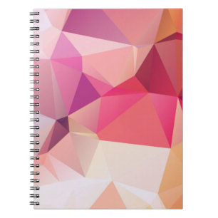 Abstracte lage poly achtergrond, geometrische drie notitieboek