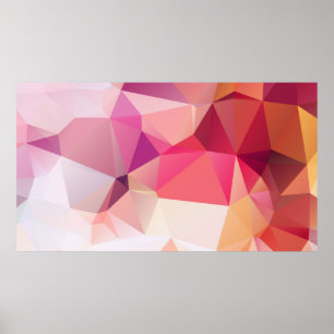 Abstracte lage poly achtergrond, geometrische drie poster