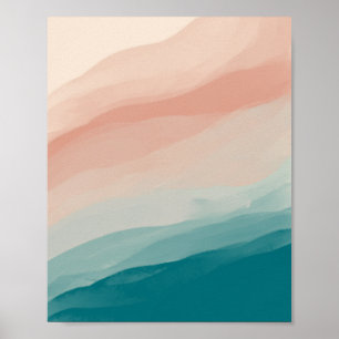 Abstracte lagen van Bondi Beach Poster