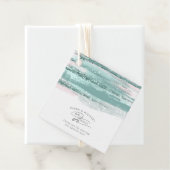 Abstracte lagen verven We maken dank u Blauwgroen  Bedankjes Labels (In situ)