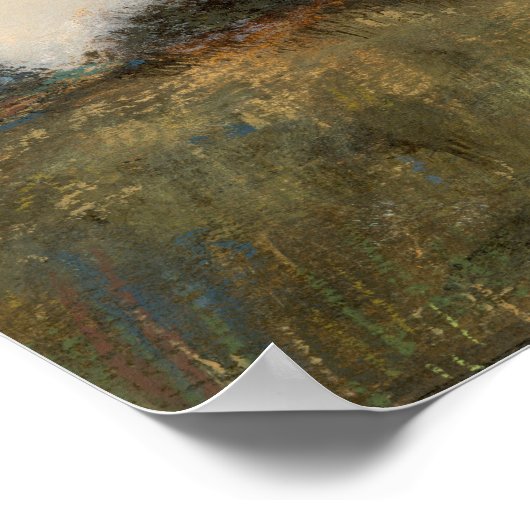 Abstracte landschaps impressionistische kunst Poster (Hoek)