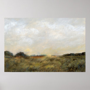 Abstracte landschaps impressionistische kunst Poster