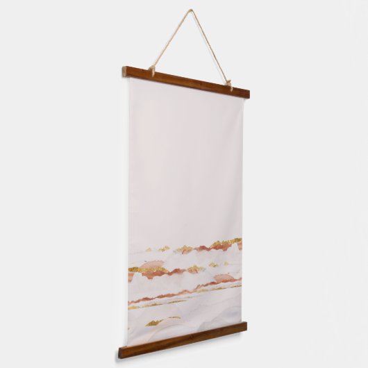 Abstracte landschapsheuvels hangend wandkleed (Gebogen)