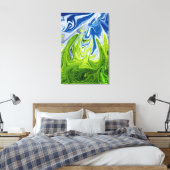 Abstracte landschapskunst | Beste moderne kunst Canvas Afdruk (Insitu (Slaapkamer))
