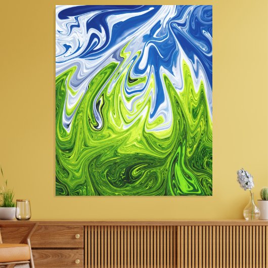 Abstracte landschapskunst | Beste moderne kunst Canvas Afdruk (Insitu (Woonkamer))