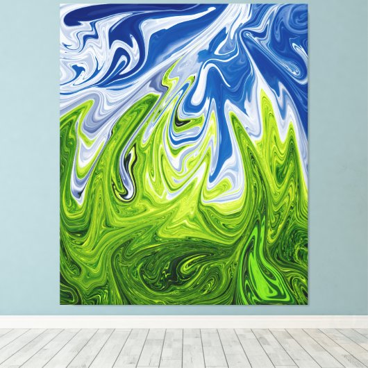 Abstracte landschapskunst | Beste moderne kunst Canvas Afdruk (Insitu (Houten vloer))