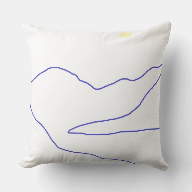 abstracte landschapskunst kussen (Voorkant)