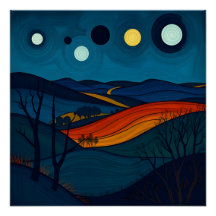 Abstracte landschapskunst