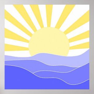 abstracte landschapskunst poster