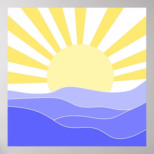 abstracte landschapskunst poster (Voorkant)