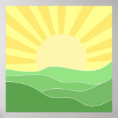 abstracte landschapskunst poster (Voorkant)