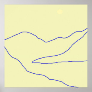 abstracte landschapskunst poster