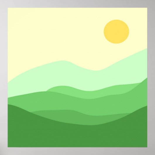 abstracte landschapskunst poster (Voorkant)