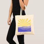 abstracte landschapskunst tote bag (Voorkant (product))