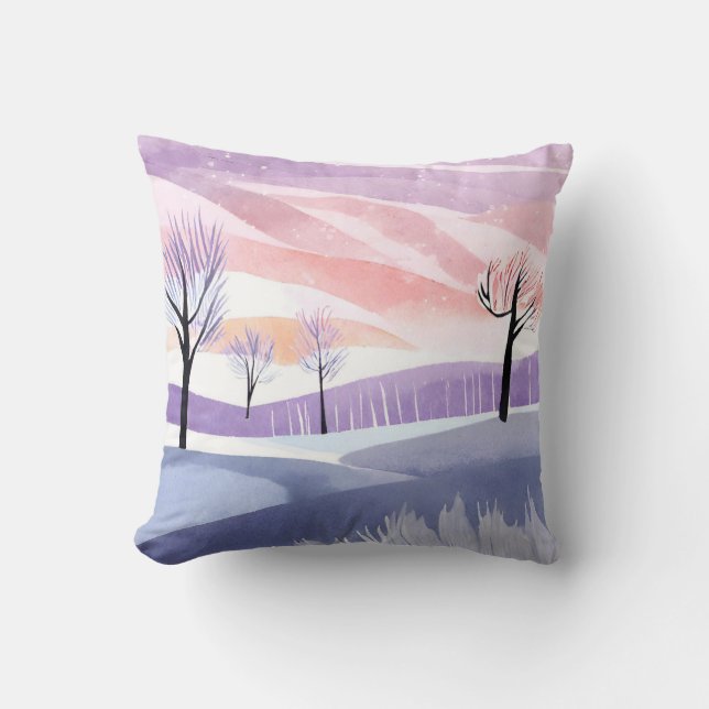 Abstracte Landschapsminimalistische stijl Kussen (Voorkant)