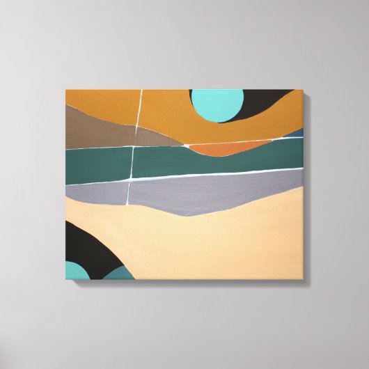 Abstracte Landschapsolie schilderij Canvas Print (Voorkant)