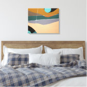 Abstracte Landschapsolie schilderij Canvas Print (Insitu (Slaapkamer))