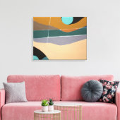 Abstracte Landschapsolie schilderij Canvas Print (Insitu (Woonkamer))