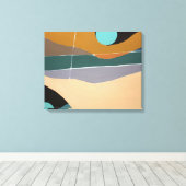 Abstracte Landschapsolie schilderij Canvas Print (Insitu (Houten vloer))