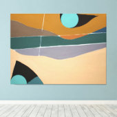 Abstracte Landschapsolie schilderij Canvas Print (Insitu (Houten vloer))