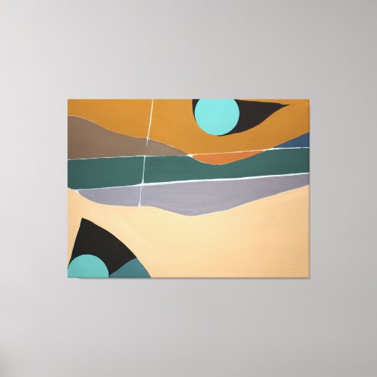 Abstracte Landschapsolie schilderij Canvas Print (Voorkant)