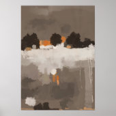 Abstracte landschapsposter (ongeframeerd) poster (Voorkant)