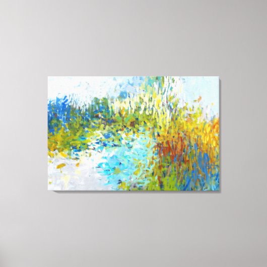 Abstracte landschapsschilderende presentator 24x36 canvas afdruk (Voorkant)