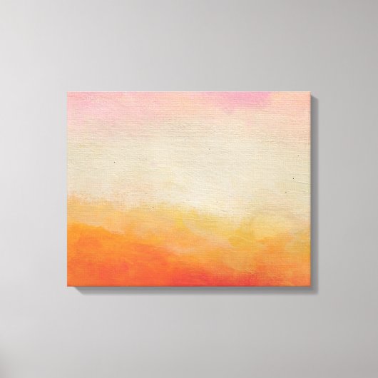 Abstracte landschapsschildering van woestijnkleure canvas afdruk (Voorkant)