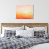 Abstracte landschapsschildering van woestijnkleure canvas afdruk (Insitu (Slaapkamer))