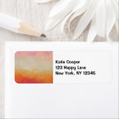 Abstracte landschapsschildering van woestijnkleure etiket (Insitu)