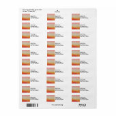 Abstracte landschapsschildering van woestijnkleure etiket (Full Sheet)