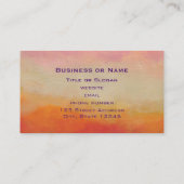 Abstracte landschapsschildering van woestijnkleure visitekaartje (Achterkant)