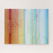 Abstracte landschapsstrepen & uw woorden legpuzzel (Horizontaal)