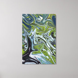 Abstracte landschapsverf Beste kunst Canvas Afdruk