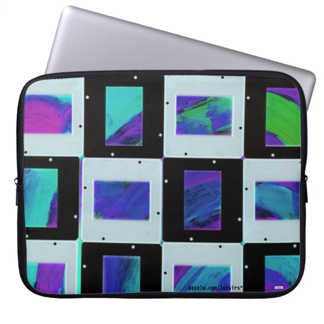 Abstracte laptophoes laptop sleeve (Voorkant)