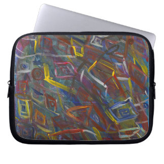 Abstracte laptophoezen voor 'vierkanten' laptop sleeve